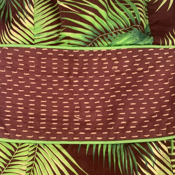 Pretty Free People Dress Palm Leaves Size 2 strapless summer petite tropical - Picture 3 of 10